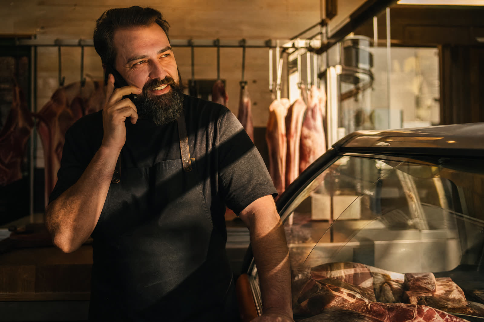 Business owner taking the call